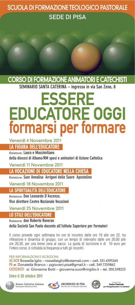 Locandina Corso Formazione Animatori e Catechisti 2011